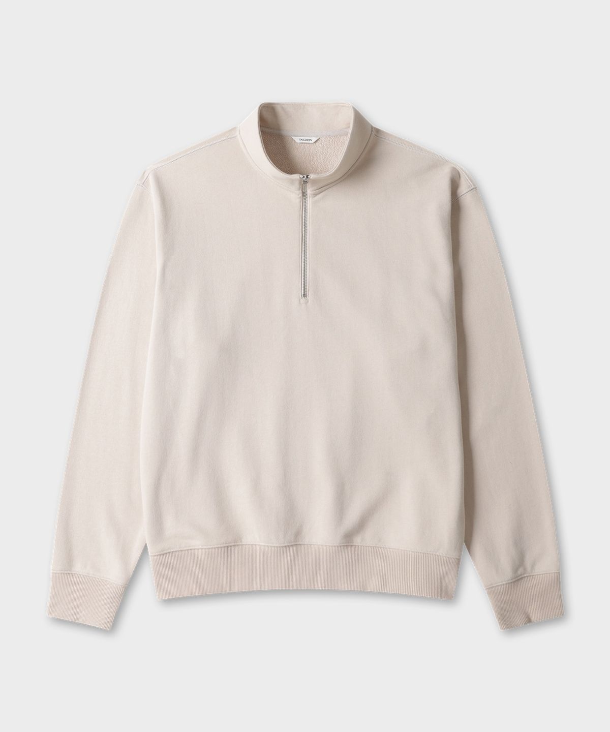 테일던(TAILDERN) Paul Cotton Quarter Zip-up Sweatshirts Beige