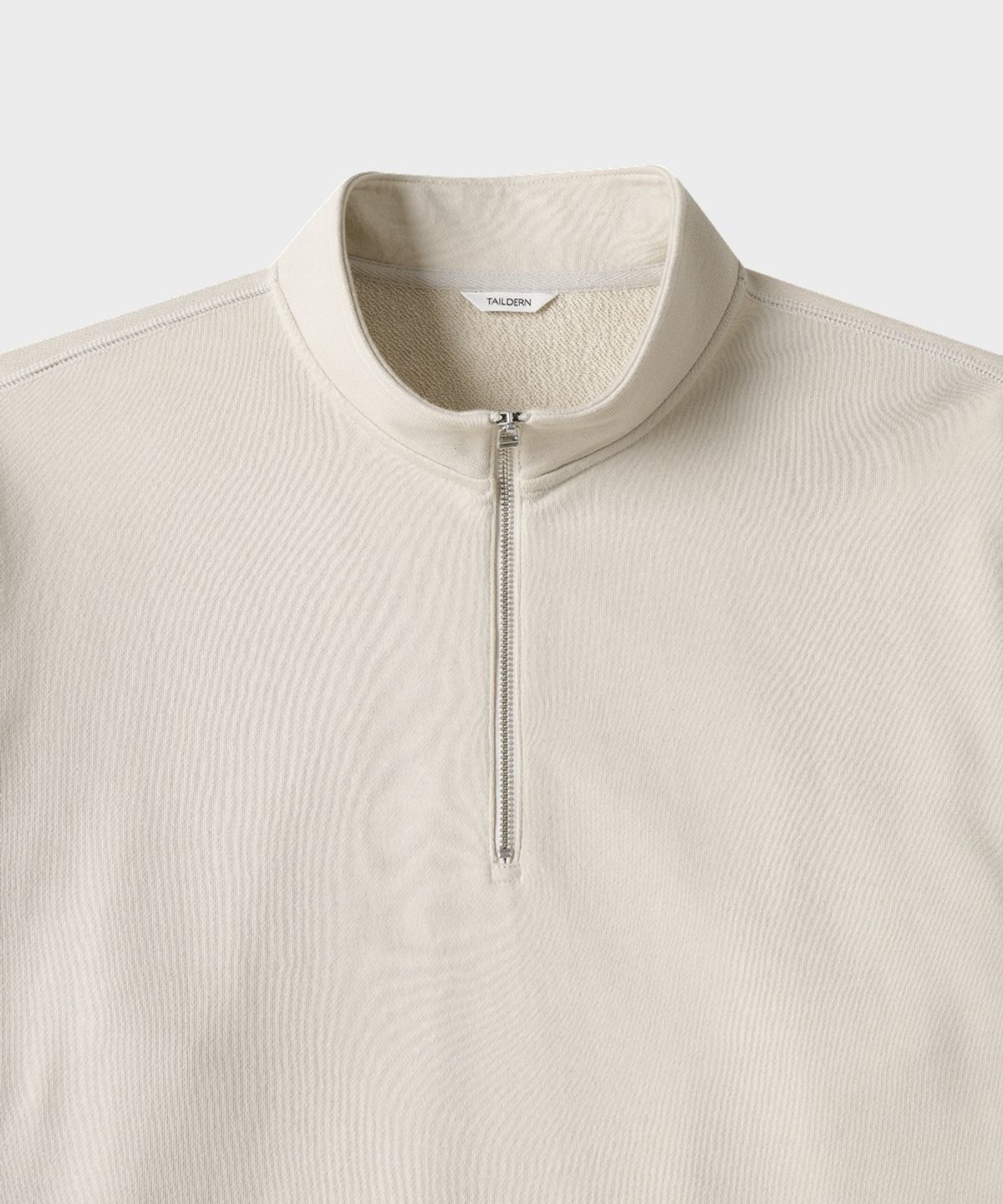 테일던(TAILDERN) Paul Cotton Quarter Zip-up Sweatshirts Beige
