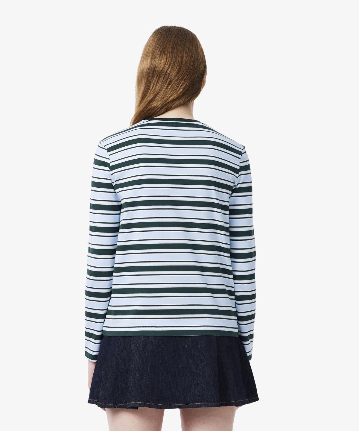 라코스테(LACOSTE) 여성 멀티 스트라이프 긴팔 티셔츠 TF3355-56N VP6