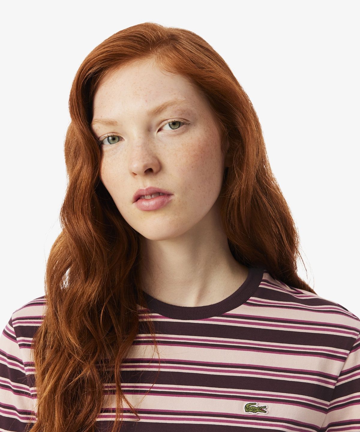 라코스테(LACOSTE) 여성 멀티 스트라이프 긴팔 티셔츠 TF3355-56N ST7