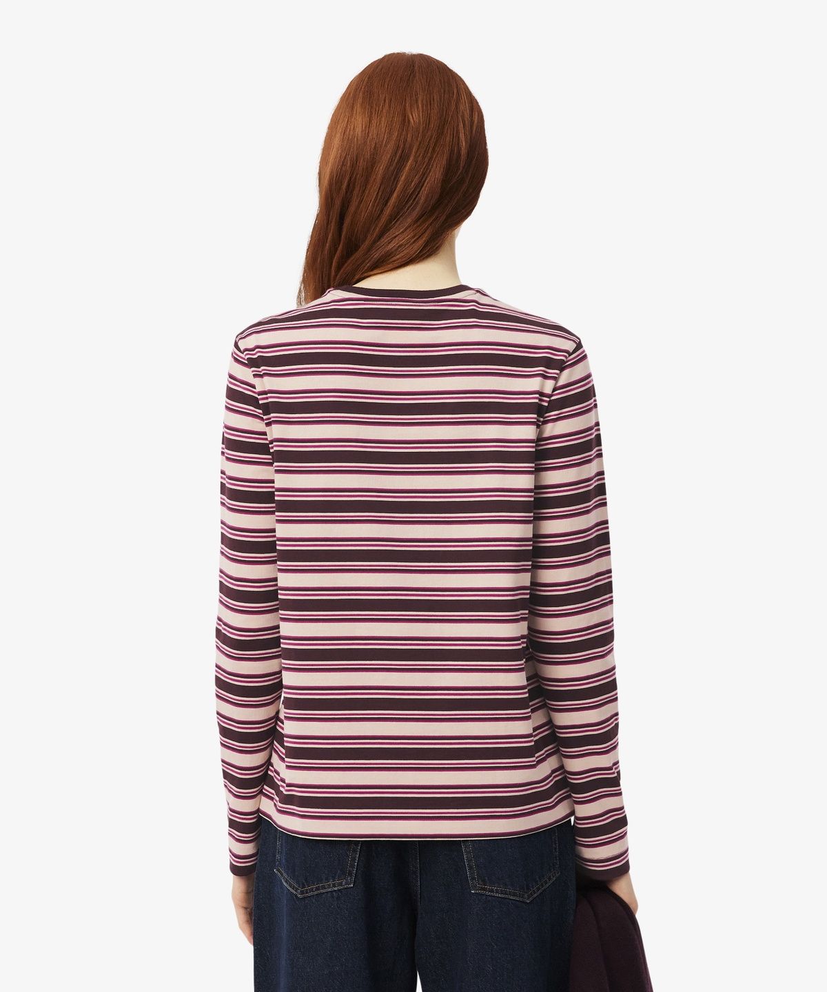 라코스테(LACOSTE) 여성 멀티 스트라이프 긴팔 티셔츠 TF3355-56N ST7