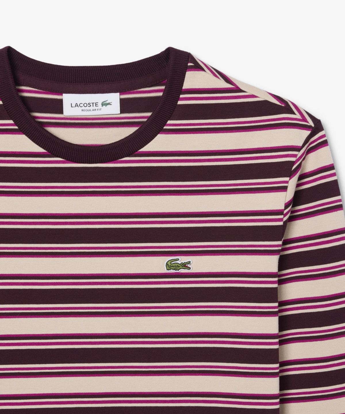 라코스테(LACOSTE) 여성 멀티 스트라이프 긴팔 티셔츠 TF3355-56N ST7