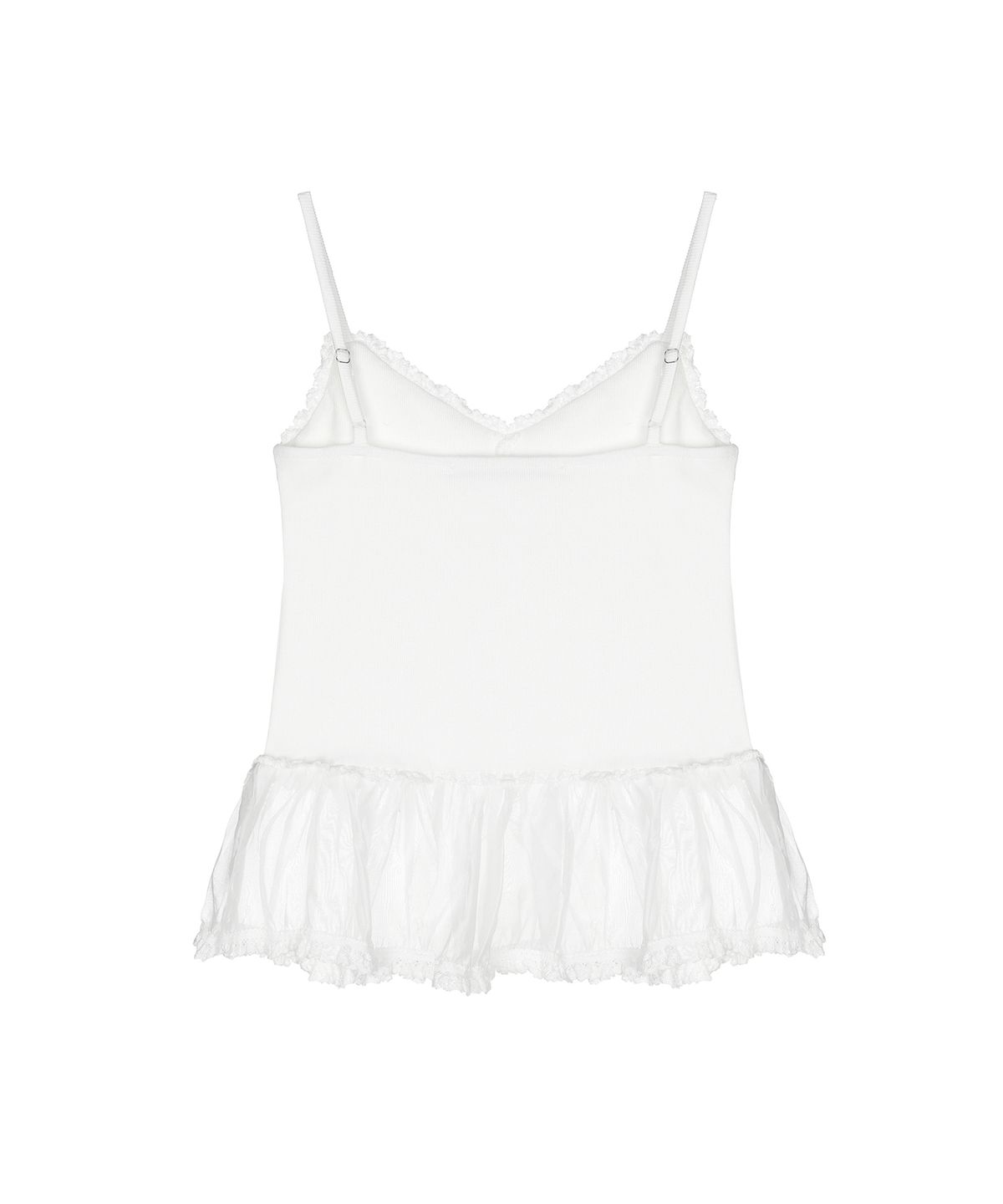 닉앤니콜(NICK&NICOLE) LACE PEPLUM SLEEVELESS TOP_WHITE
