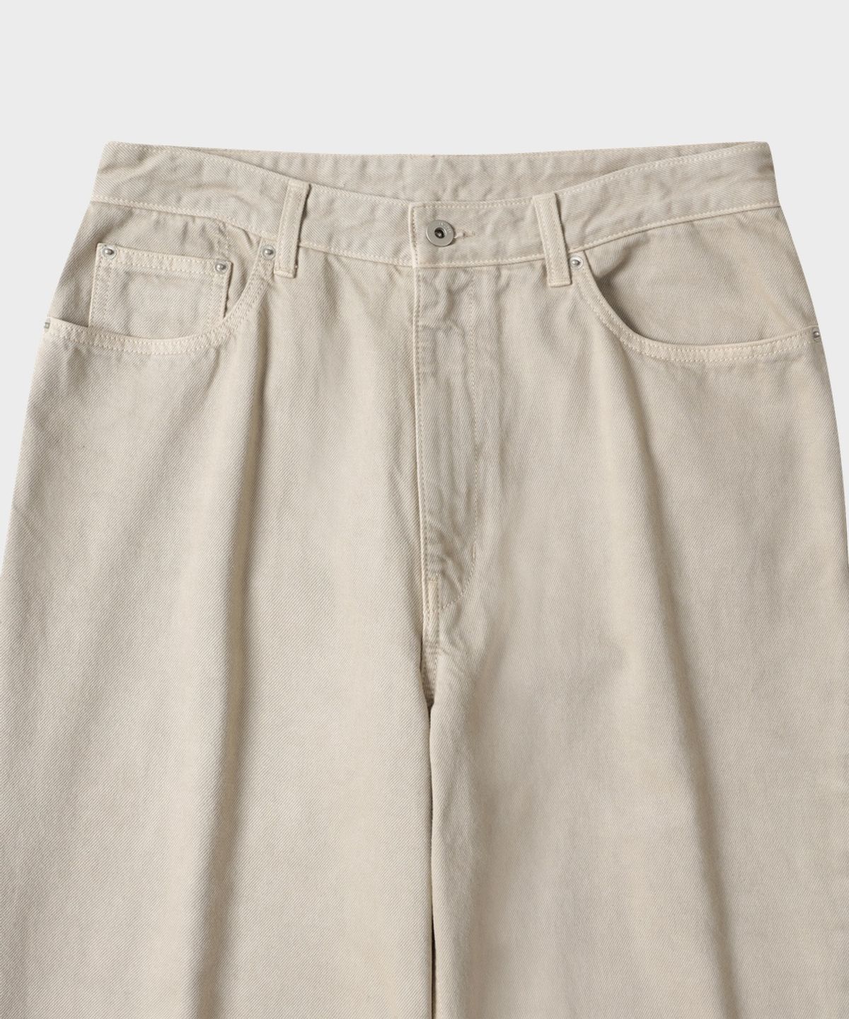 테일던(TAILDERN) Garment dyed Denzel Wide fit denim Beige