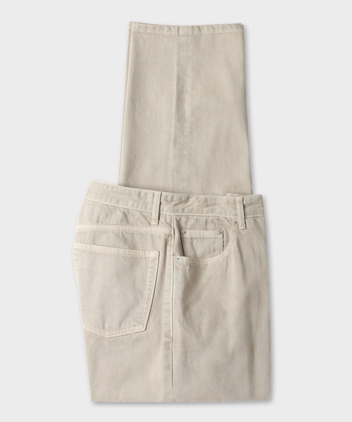 테일던(TAILDERN) Garment dyed Denzel Wide fit denim Beige