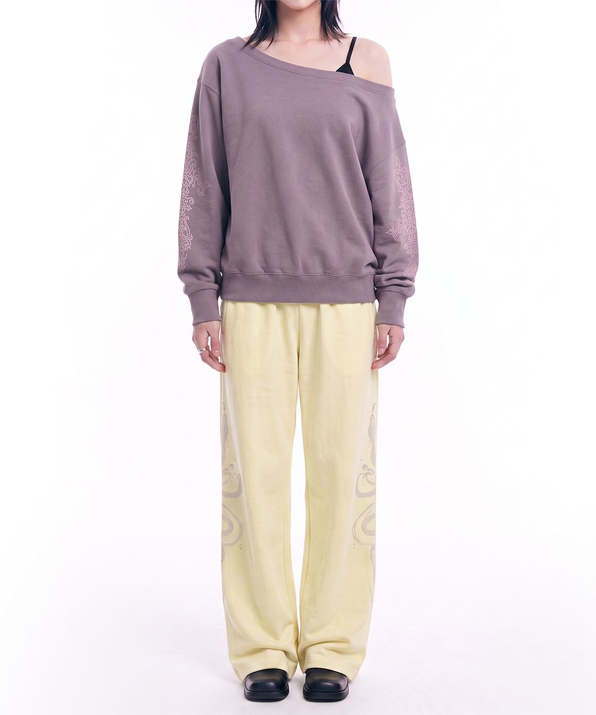 그레이버(GRAVER) [WOMAN]SIM SLEEVE 원숄더 맨투맨_3color