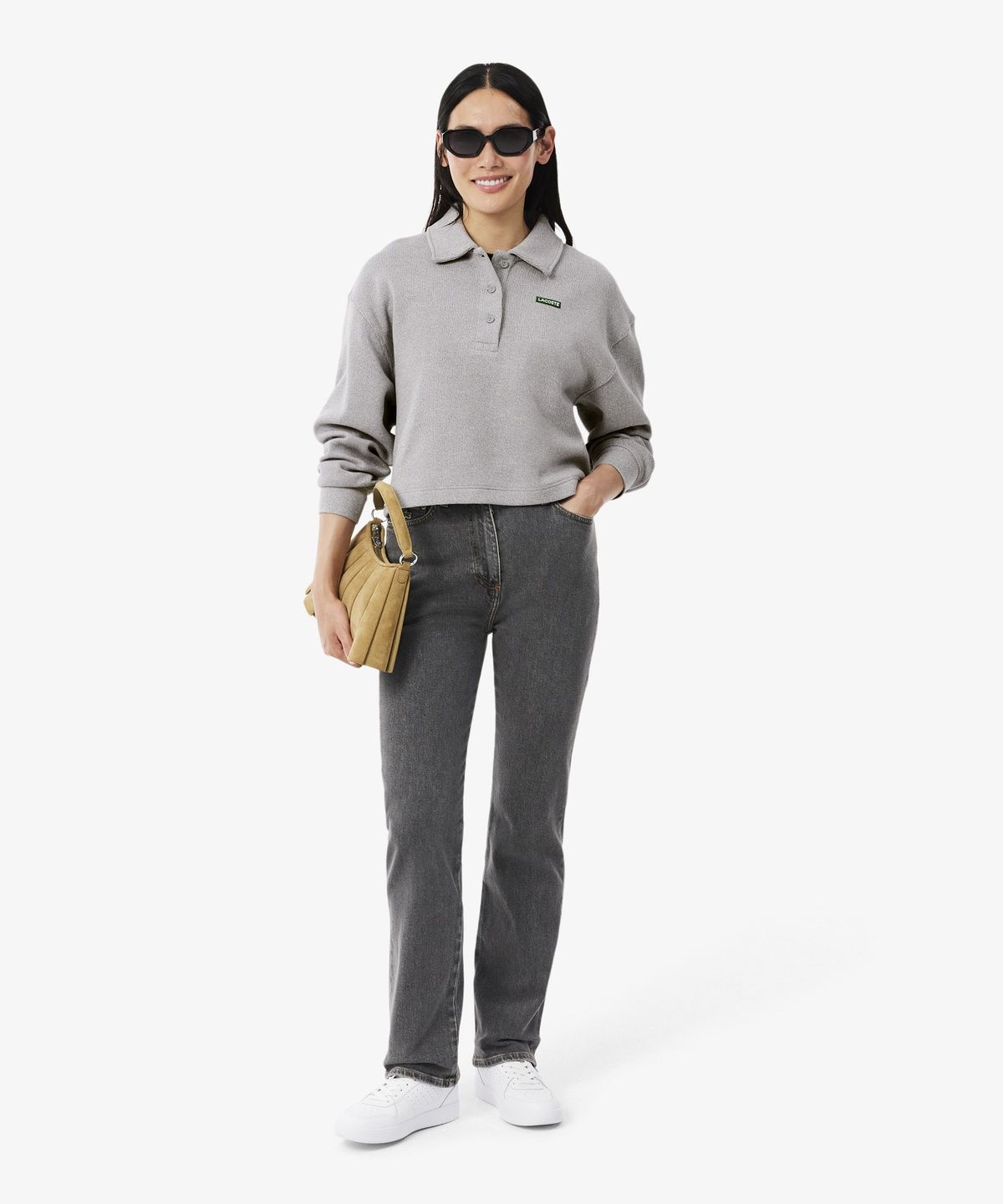 라코스테(LACOSTE) 여성 인터록 폴로카라 스웻셔츠 SF8368-56N CCA
