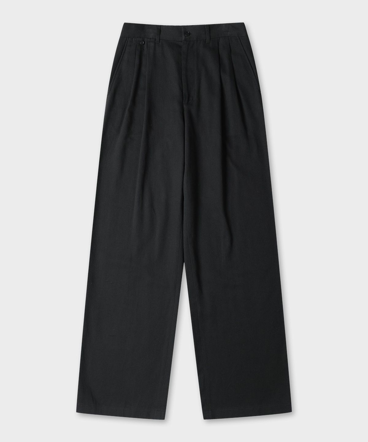 테일던(TAILDERN) Lynch Iconic Cotton Linen Wide Chino Pants Black