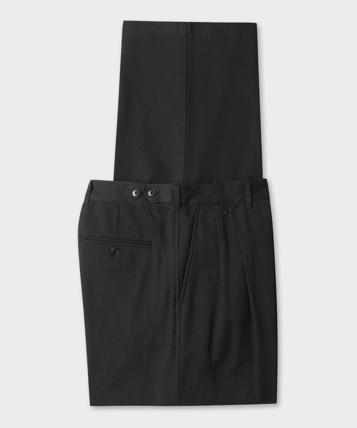 테일던(TAILDERN) Lynch Iconic Cotton Linen Wide Chino Pants Black