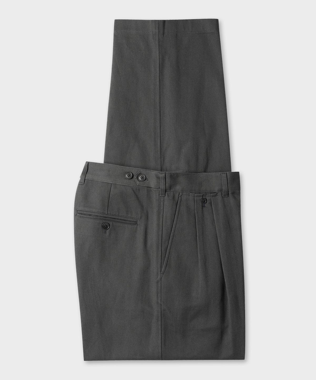 테일던(TAILDERN) Lynch Iconic Cotton Linen Wide Chino Pants Dark Grey