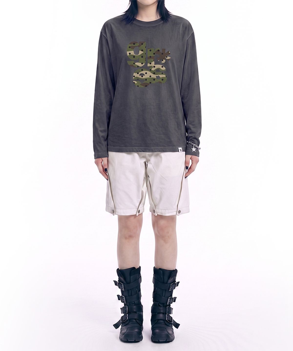 그레이버(GRAVER) [UNISEX]GRAE-S CAMO 롱슬리브 티셔츠_4color