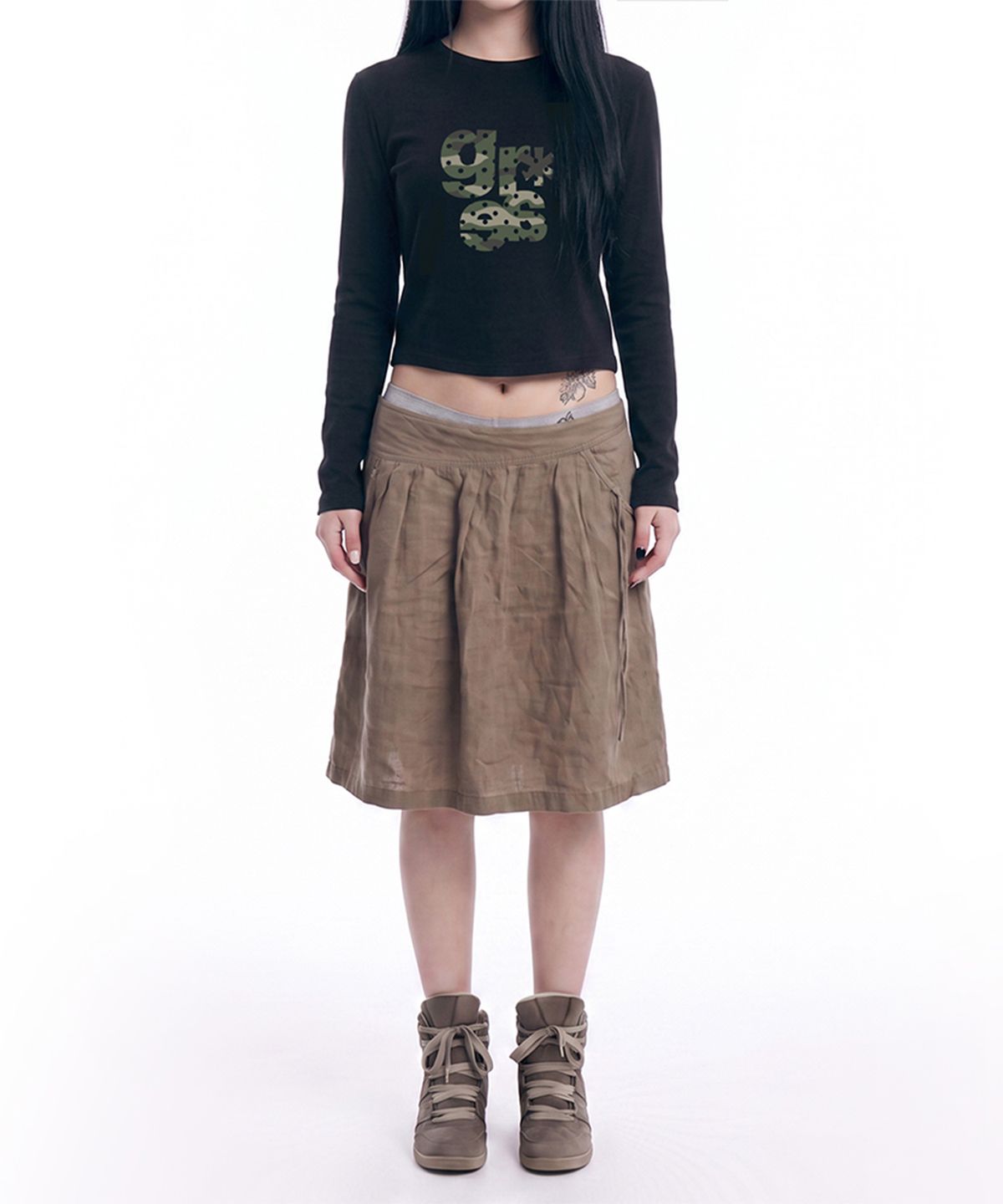 그레이버(GRAVER) [UNISEX]GRAE-S CAMO 롱슬리브 티셔츠_4color