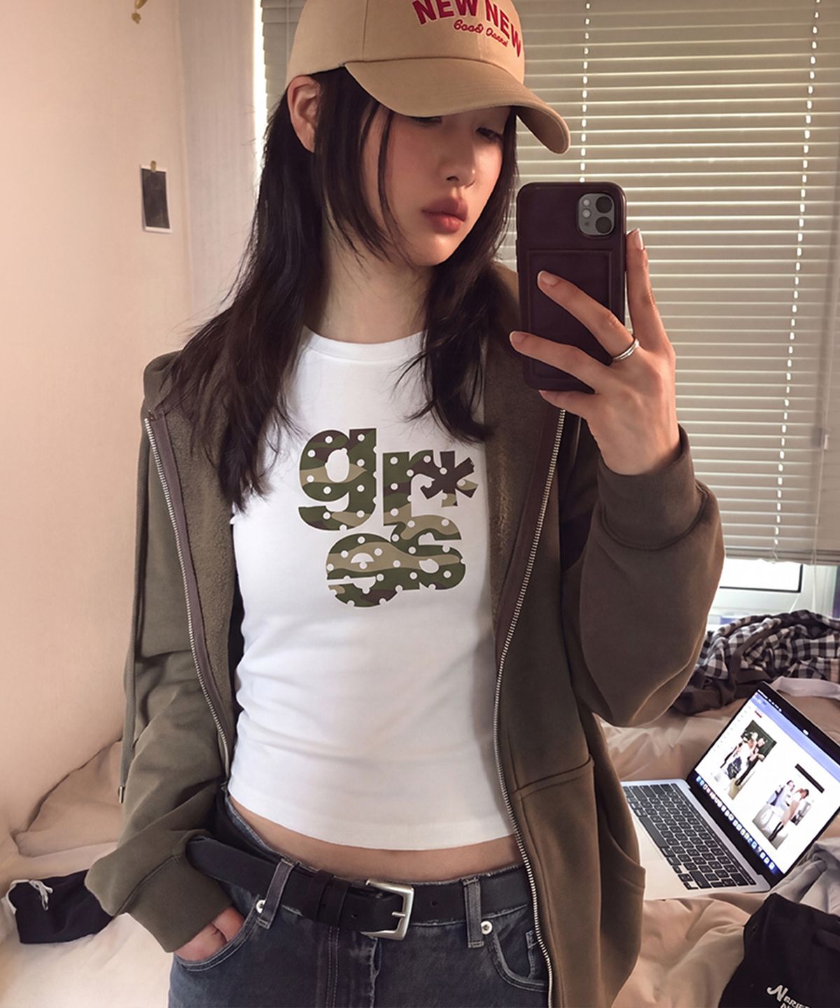 그레이버(GRAVER) [UNISEX]GRAE-S CAMO 롱슬리브 티셔츠_4color
