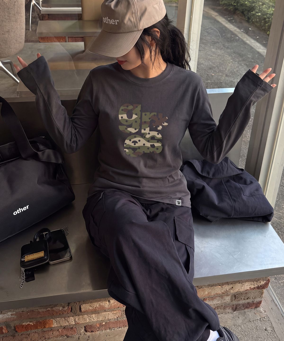 그레이버(GRAVER) [UNISEX]GRAE-S CAMO 롱슬리브 티셔츠_4color