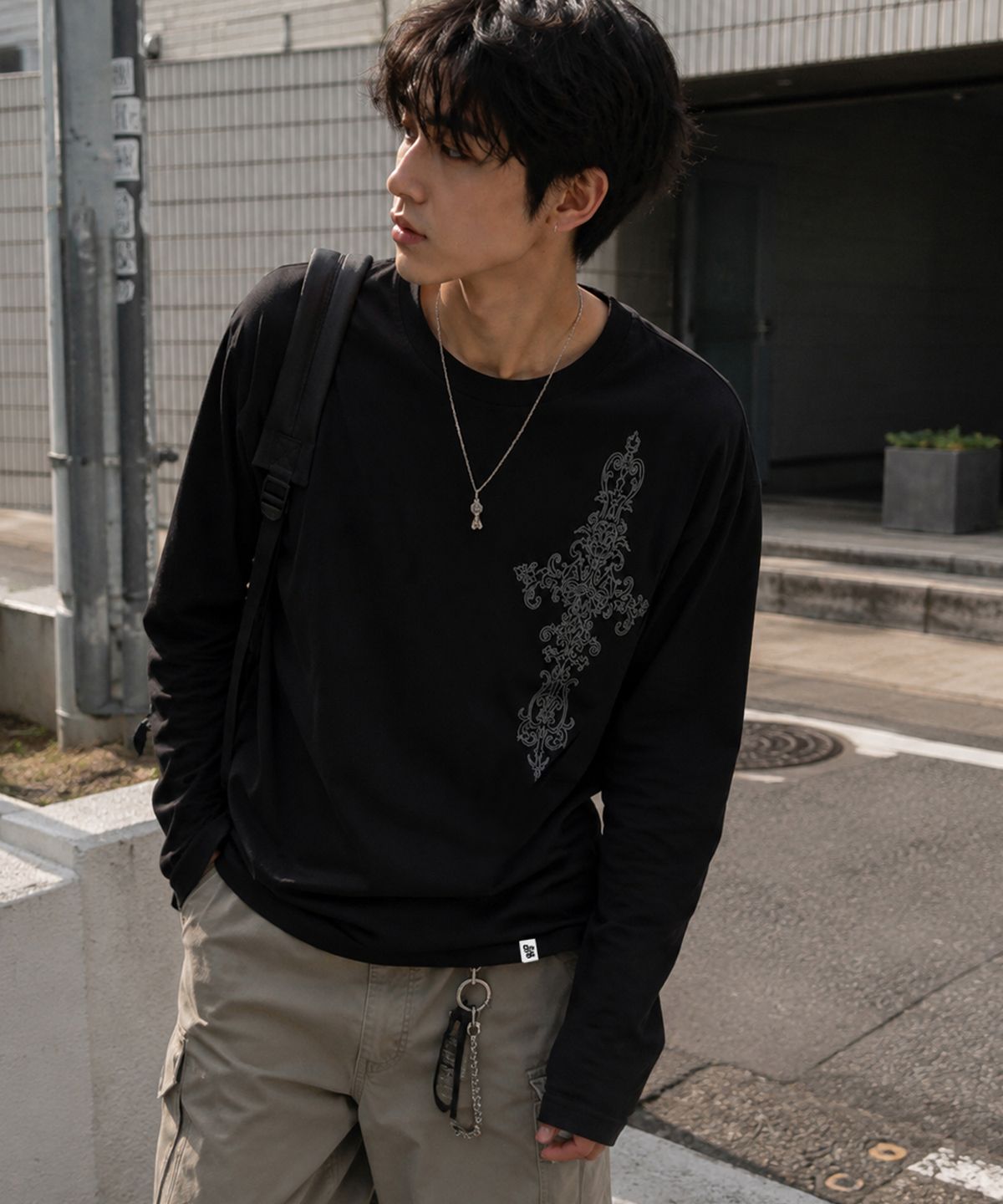 그레이버(GRAVER) [UNISEX]SIM CROSS 롱슬리브 티셔츠_4color