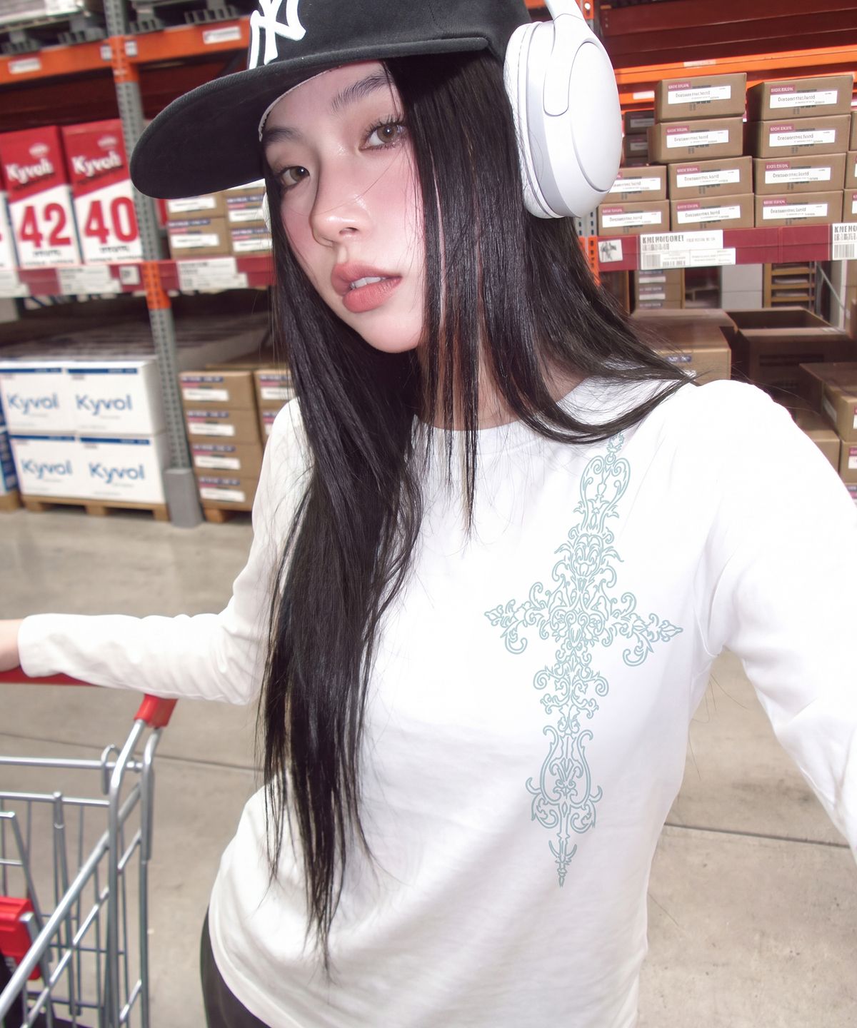 그레이버(GRAVER) [UNISEX]SIM CROSS 롱슬리브 티셔츠_4color