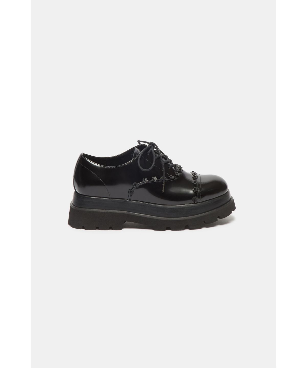 슈콤마보니(SUECOMMA BONNIE) Floral platform loafer(black)_DG1DA26515BLK