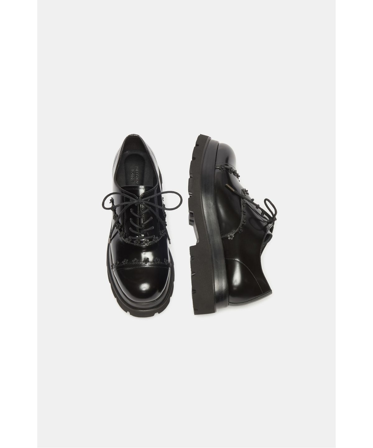 슈콤마보니(SUECOMMA BONNIE) Floral platform loafer(black)_DG1DA26515BLK