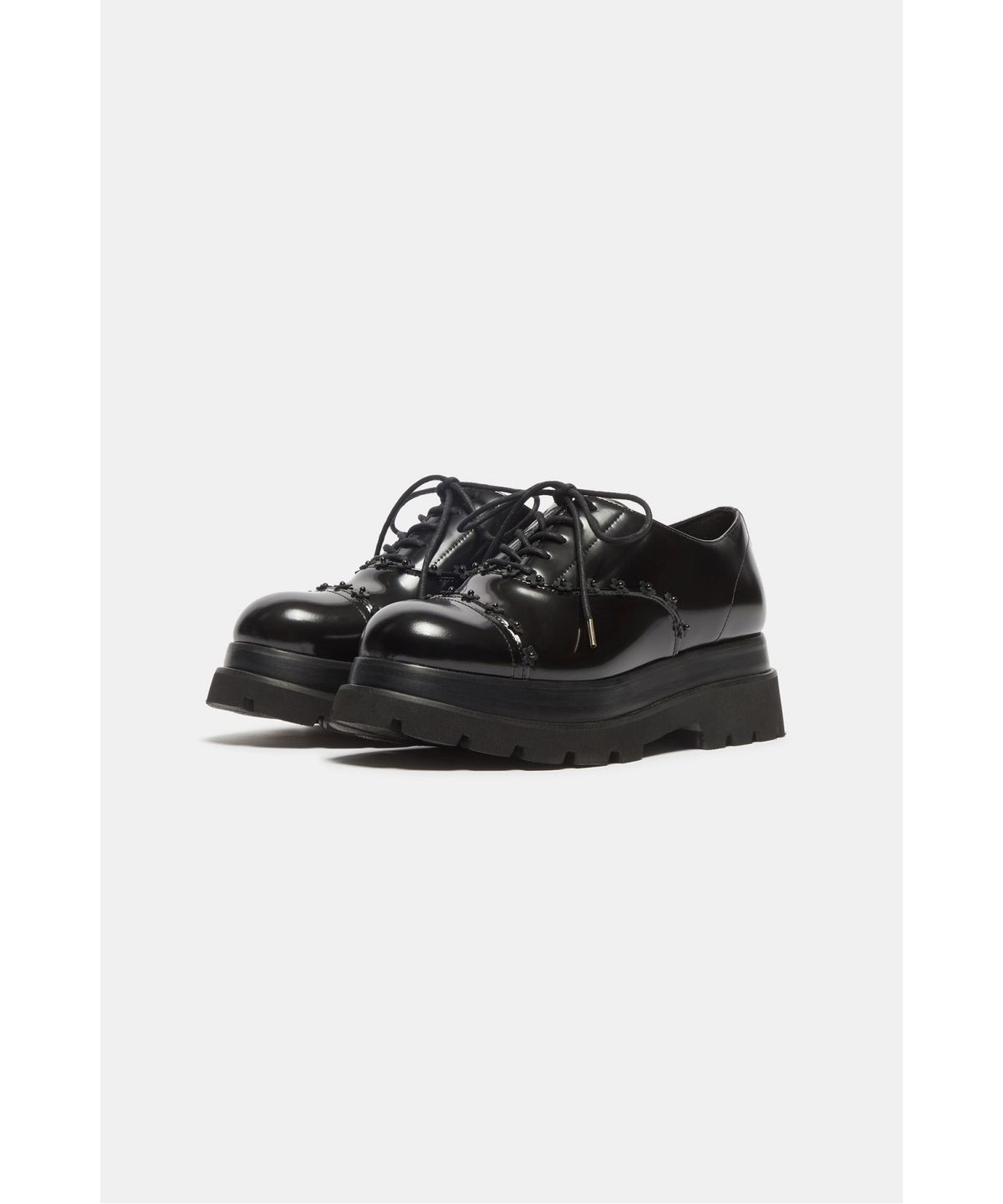 슈콤마보니(SUECOMMA BONNIE) Floral platform loafer(black)_DG1DA26515BLK