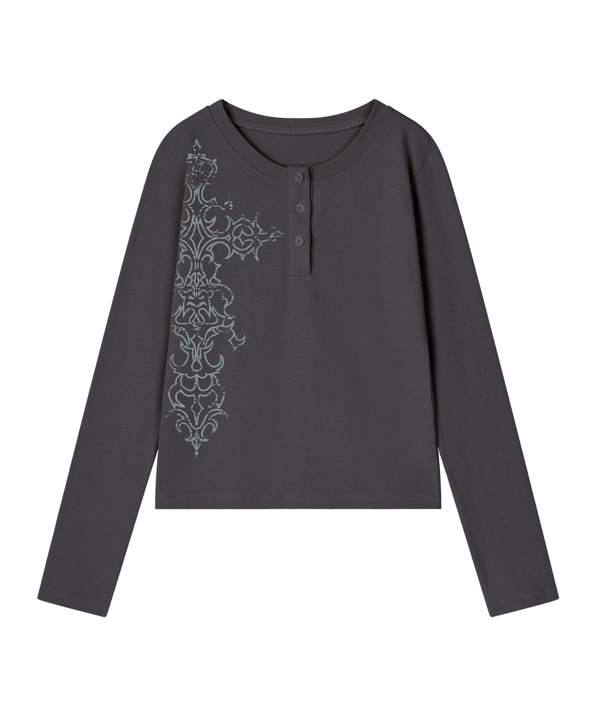 그레이버(GRAVER) [UNISEX]SIM SPIRIT 헨리넥 롱슬리브 티셔츠_3color