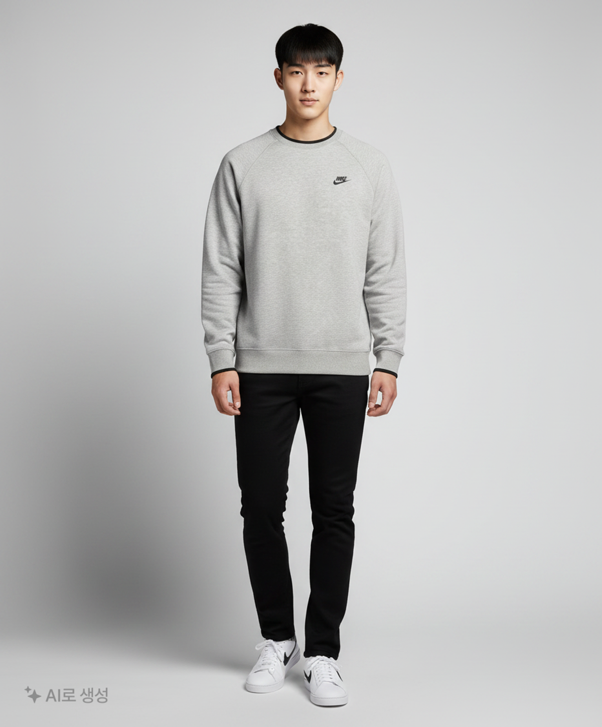 나이키(NIKE) 스포츠웨어 테크 플리스 크루 M - 다크 그레이 헤더:블랙 / FB7917-063 105