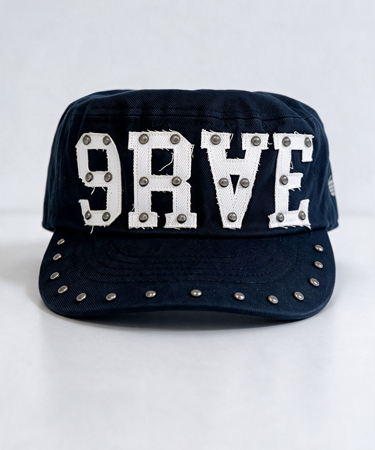 그레이버(GRAVER) [UNISEX]9RAE STUD PILLBOX CAP_Navy