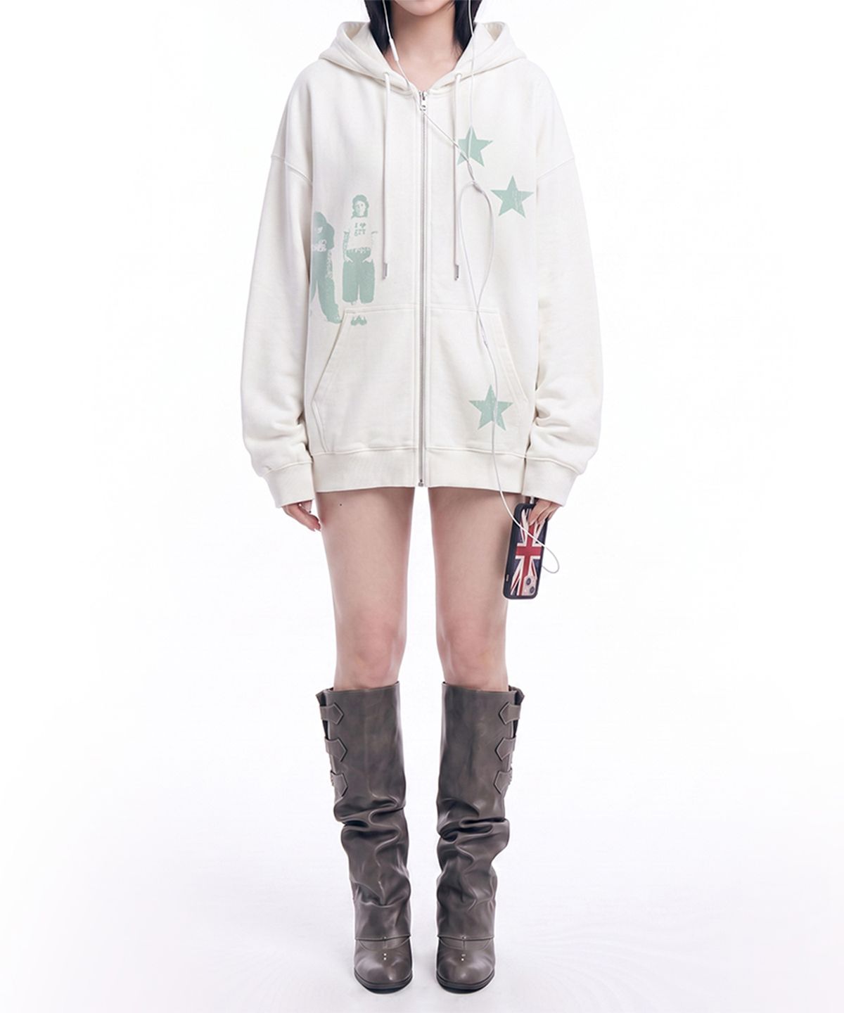 그레이버(GRAVER) [UNISEX]STAR3 후드집업_4color