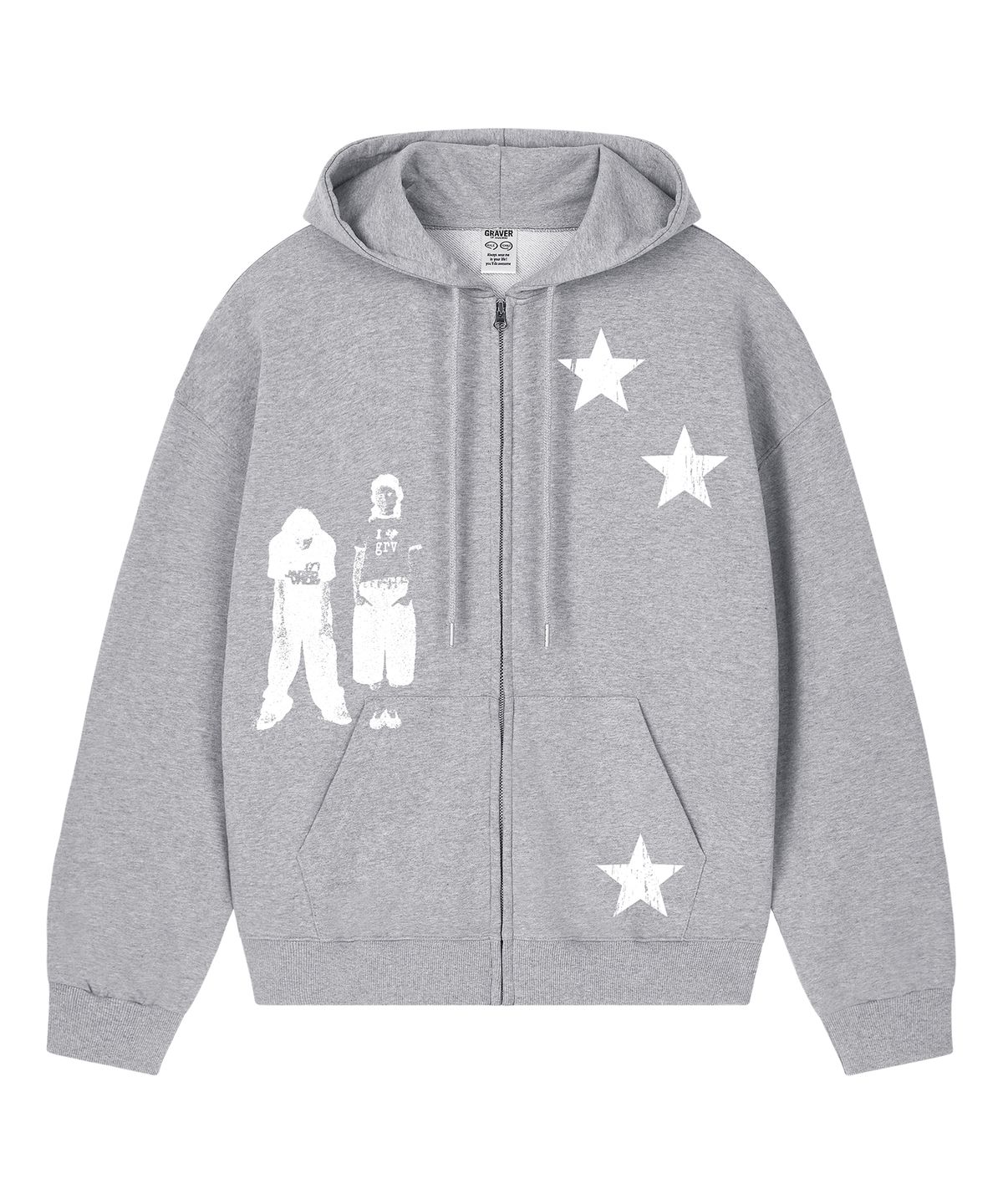 그레이버(GRAVER) [UNISEX]STAR3 후드집업_4color