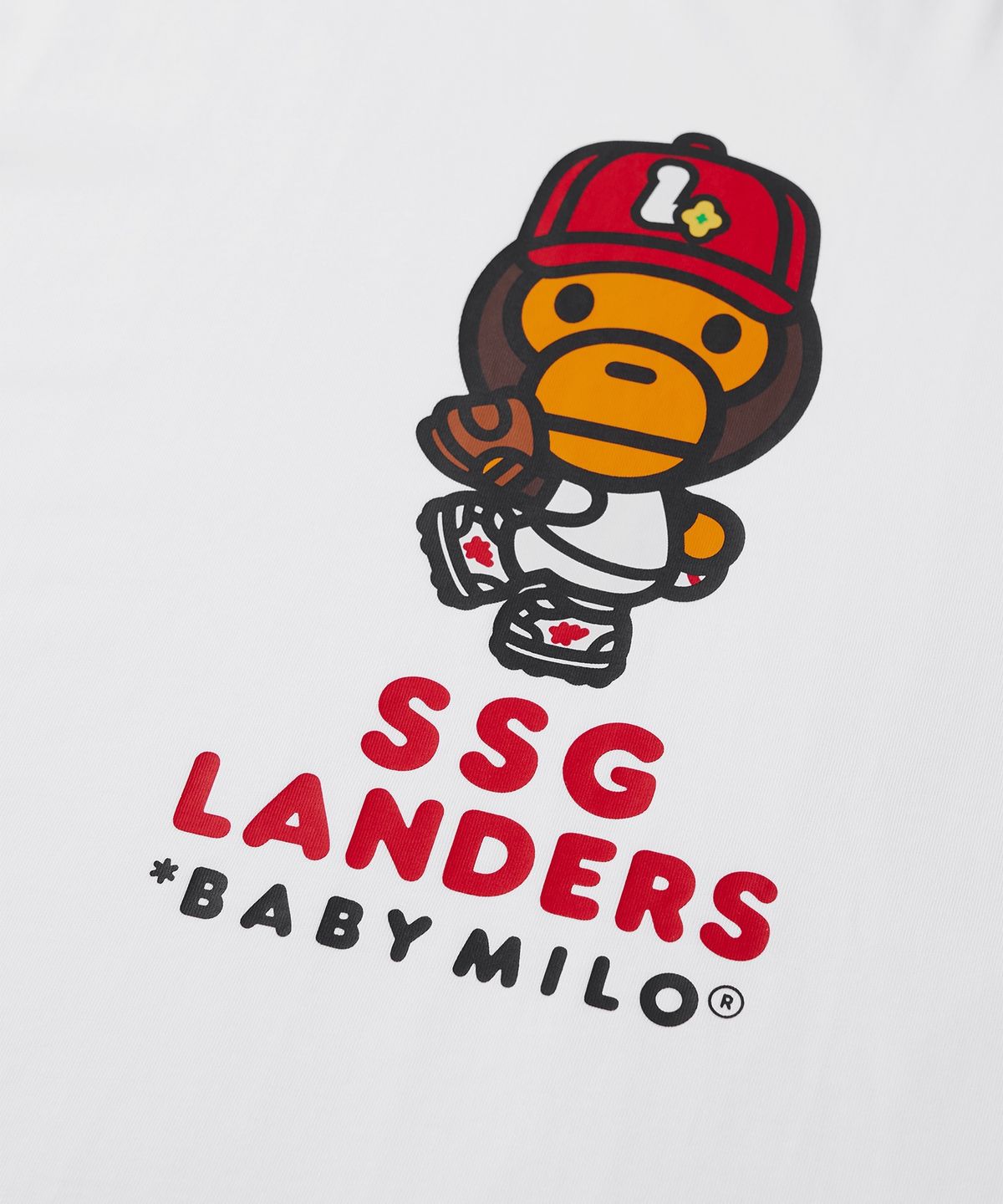 베이프(BAPE) SSG랜더스 마일로 그래픽 롱슬리브 티셔츠