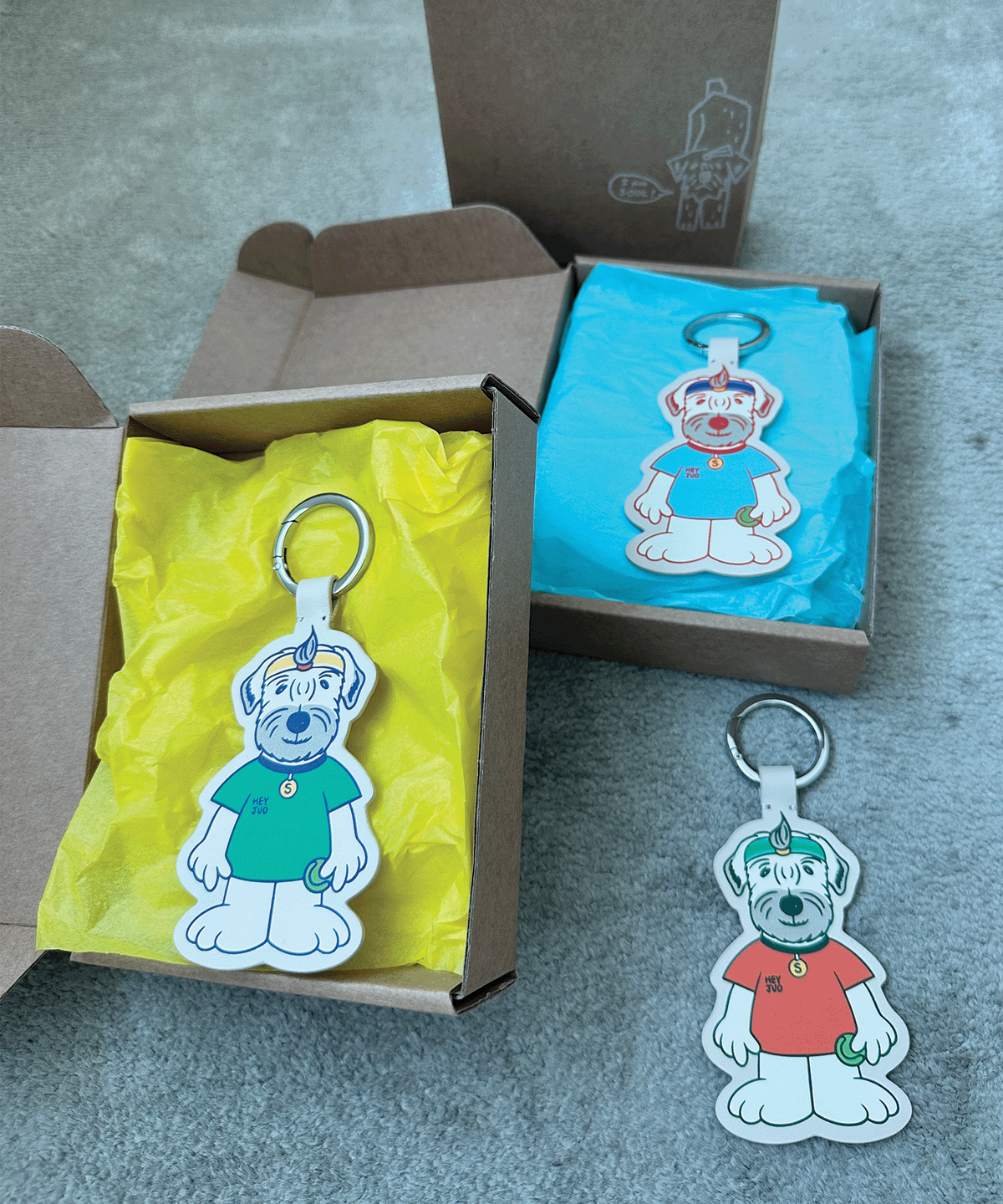 헤이쥬드(HEYJUD) Tennis Dog Keyring  테니스 도그 가죽 키링 (Jud Sky)