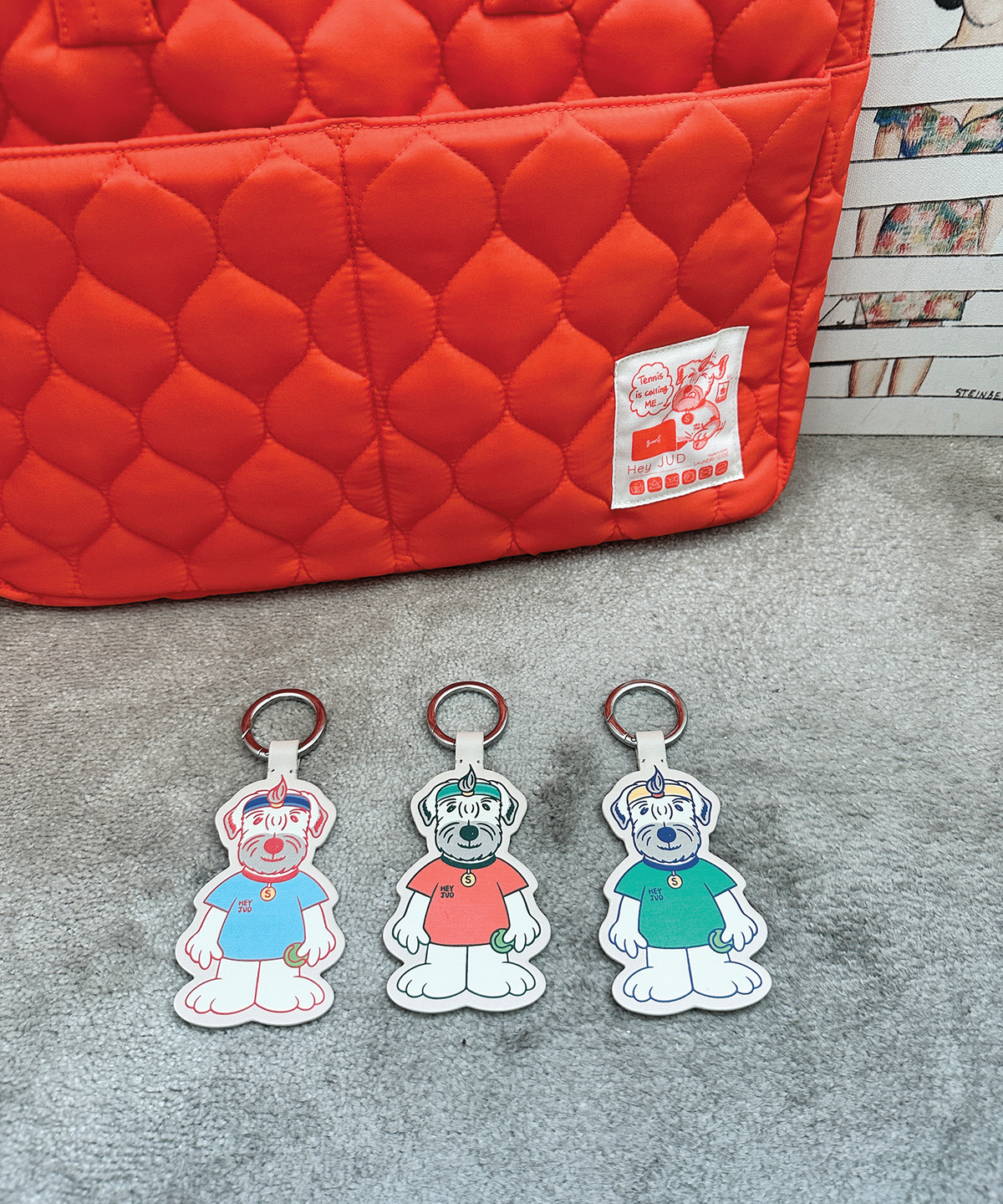 헤이쥬드(HEYJUD) Tennis Dog Keyring  테니스 도그 가죽 키링 (Jud Sky)