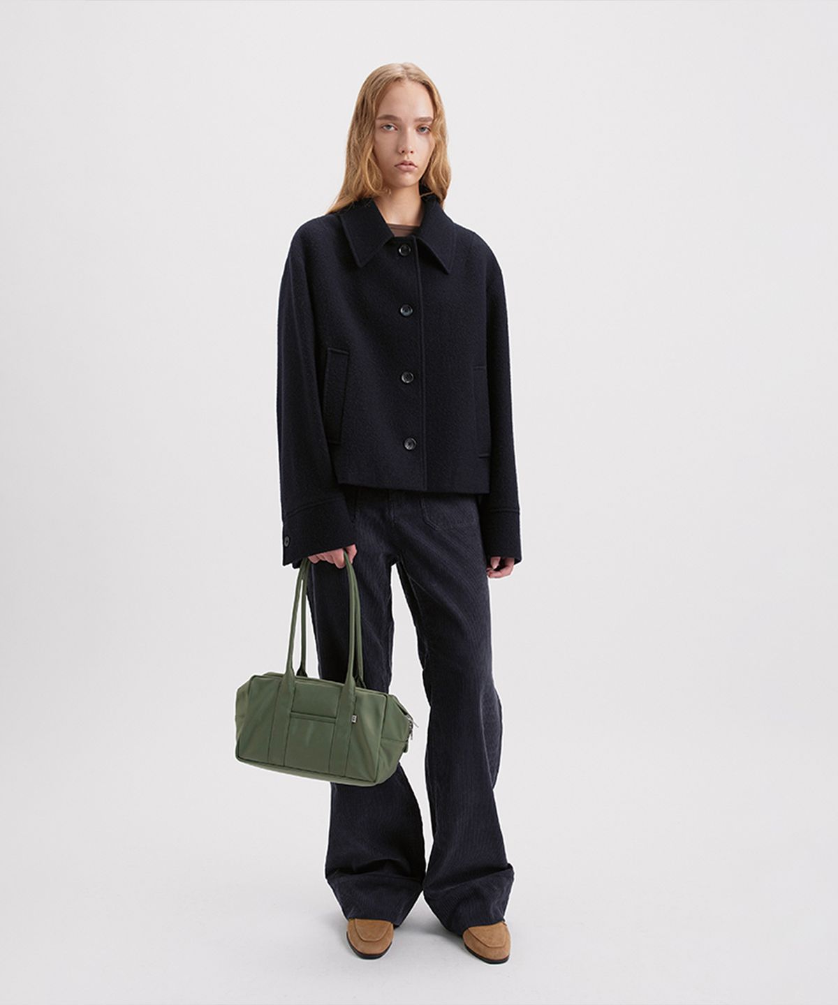 시메트릭 퍼센트(SYMMETRICPERCENT) Nylon Bowling Bag / Khaki