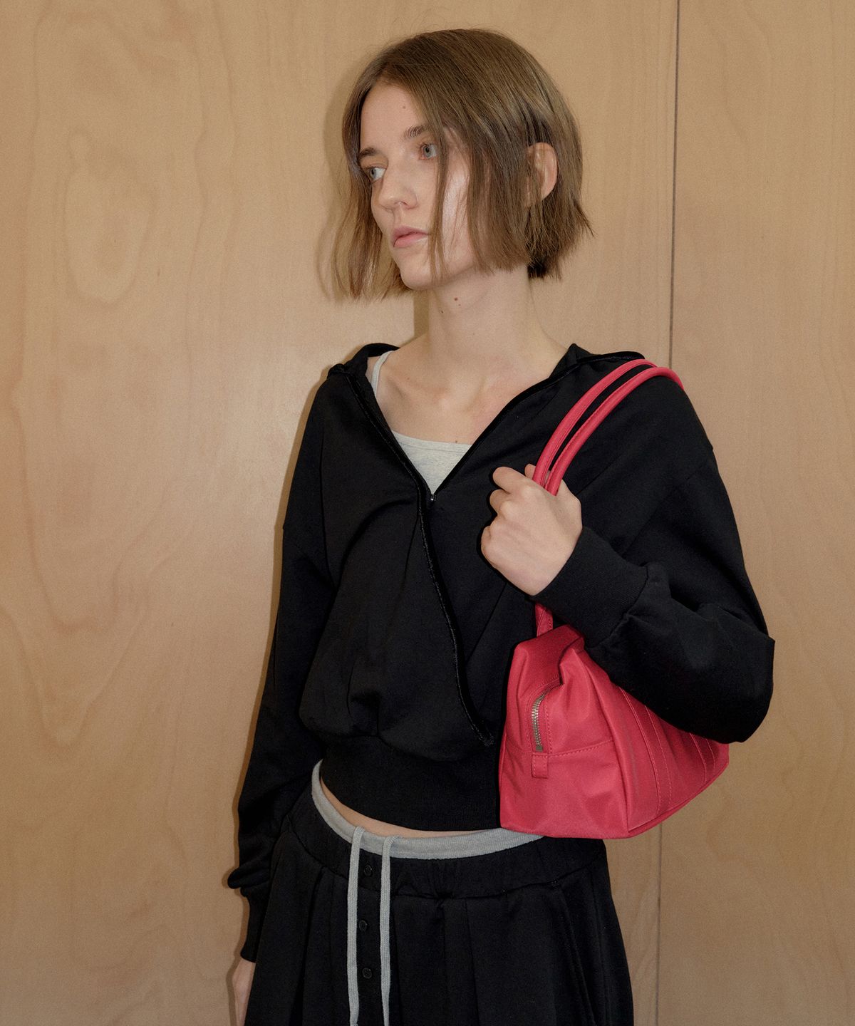 시메트릭 퍼센트(SYMMETRICPERCENT) Nylon Bowling Bag / Red