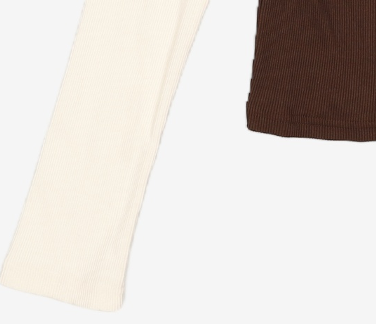 콤 스튜디오(COMBSTUDIO) CO OFF SHOULDER COLOR MIX JERSEY TOP_BLACK S