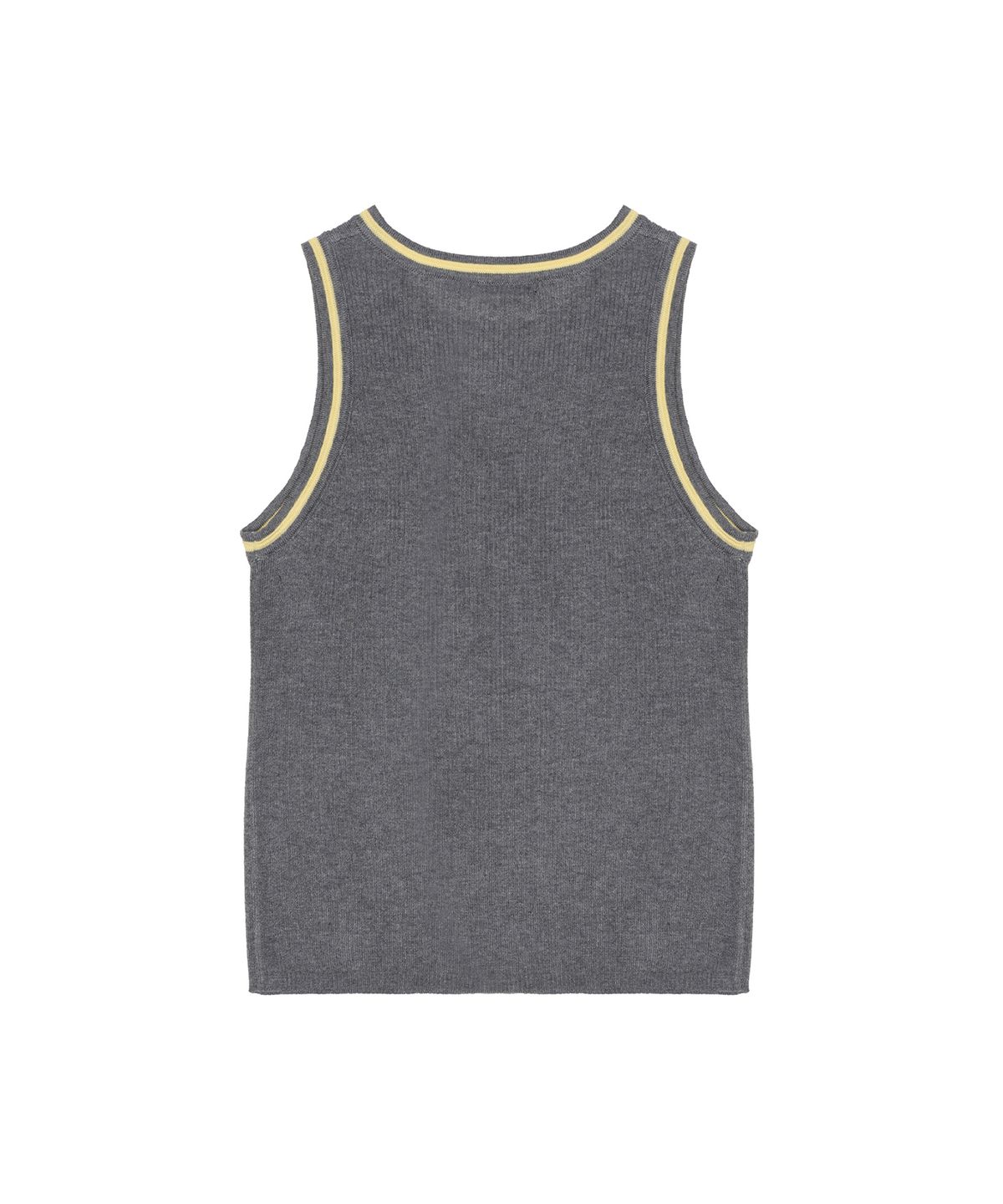 닉앤니콜(NICK&NICOLE) MINIMAL RIBBED SLEEVELESS TOP_CHARCOAL