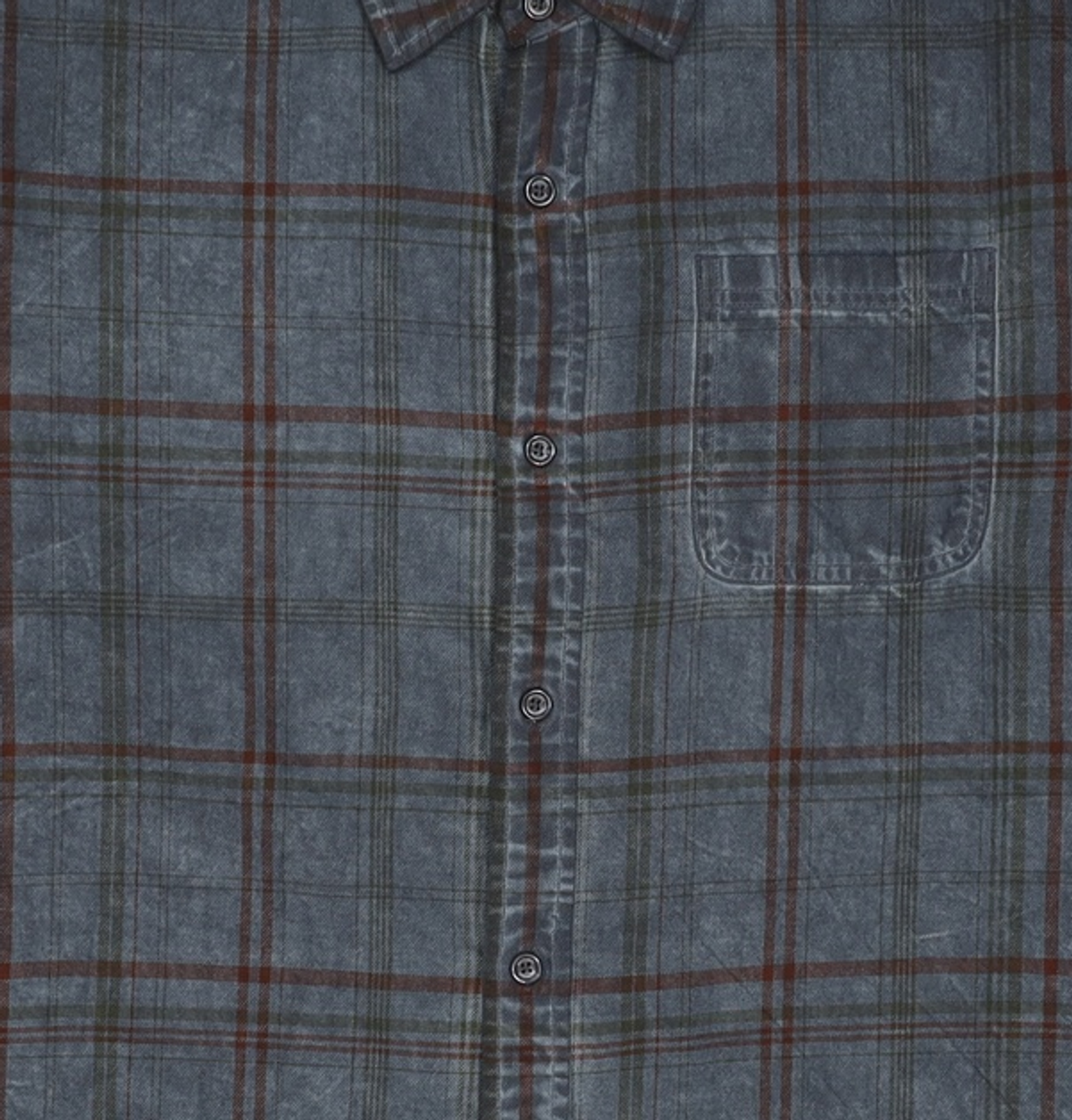 버커루(BUCKAROO) 남성 체크 가먼트다잉 셔츠 (B205SH300P21) L