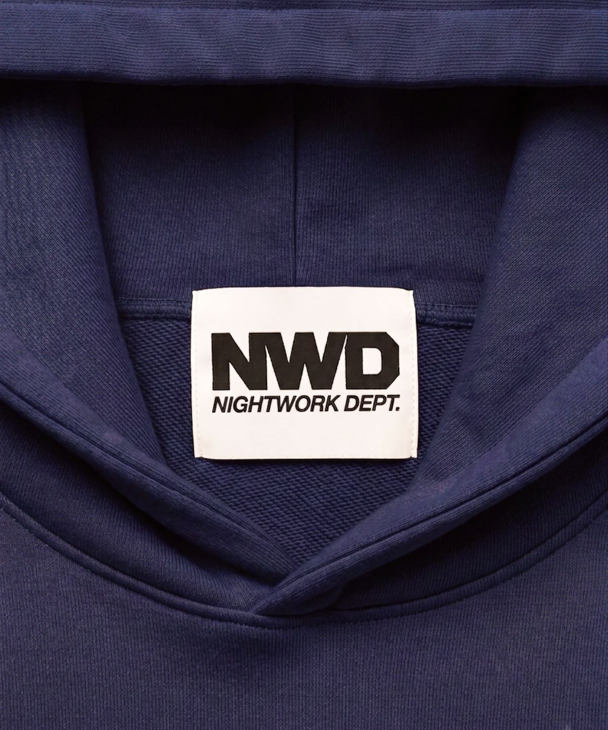 나이트워크뎁(NIGHTWORKDEPT) 아카이브 크레스트 후디_네이비