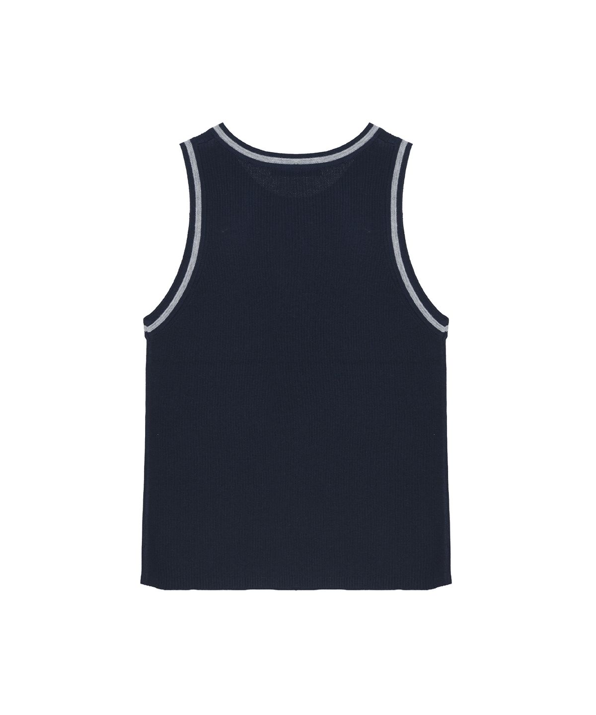 닉앤니콜(NICK&NICOLE) MINIMAL RIBBED SLEEVELESS TOP_NAVY
