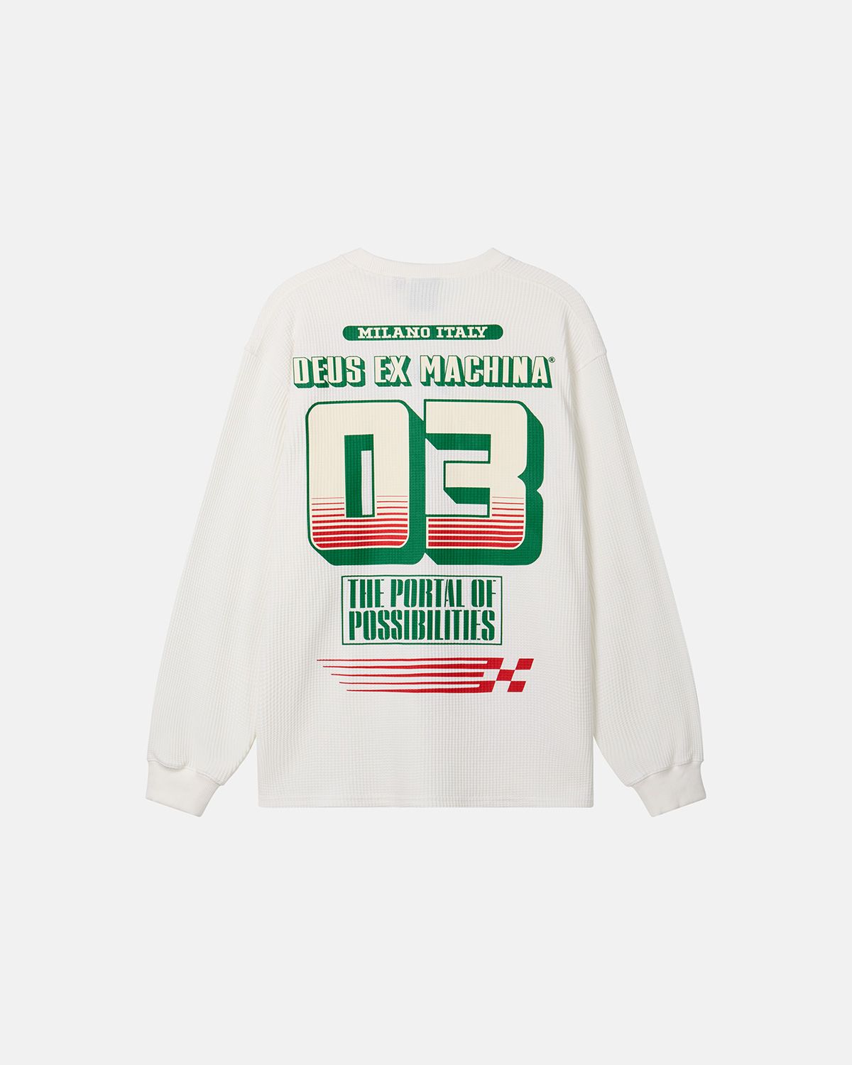 데우스 엑스 마키나(DEUS EX MACHINA) Campaign Waffle Ls Tee_White