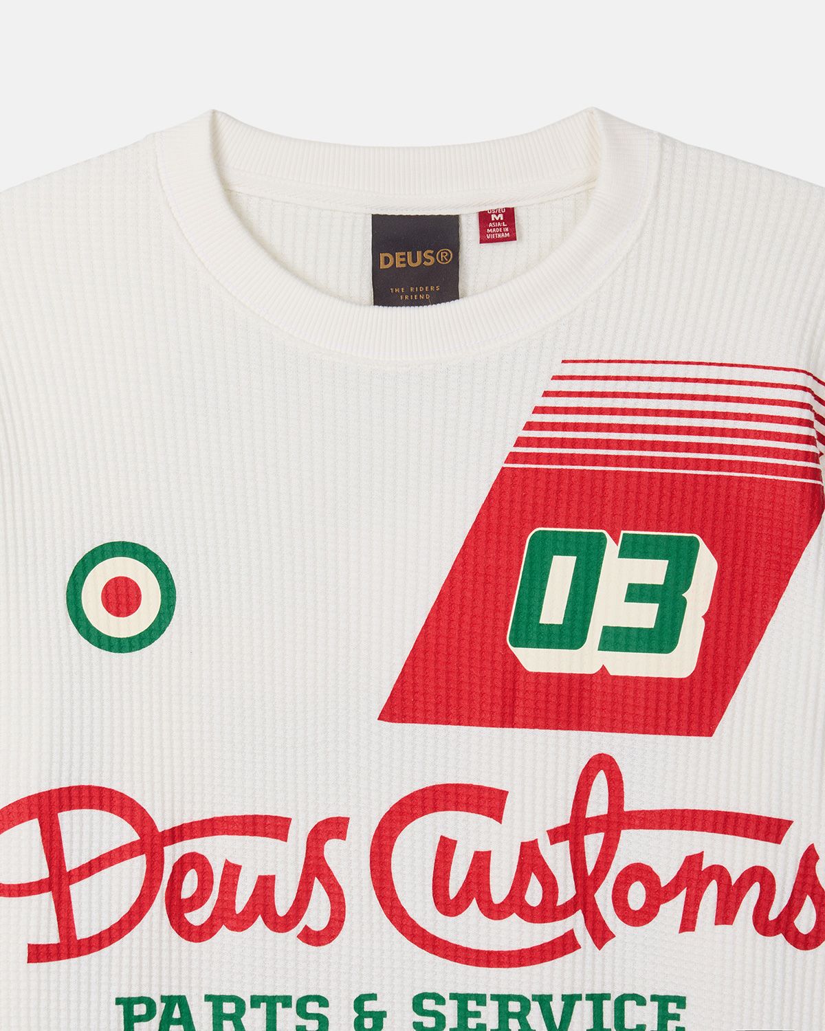 데우스 엑스 마키나(DEUS EX MACHINA) Campaign Waffle Ls Tee_White