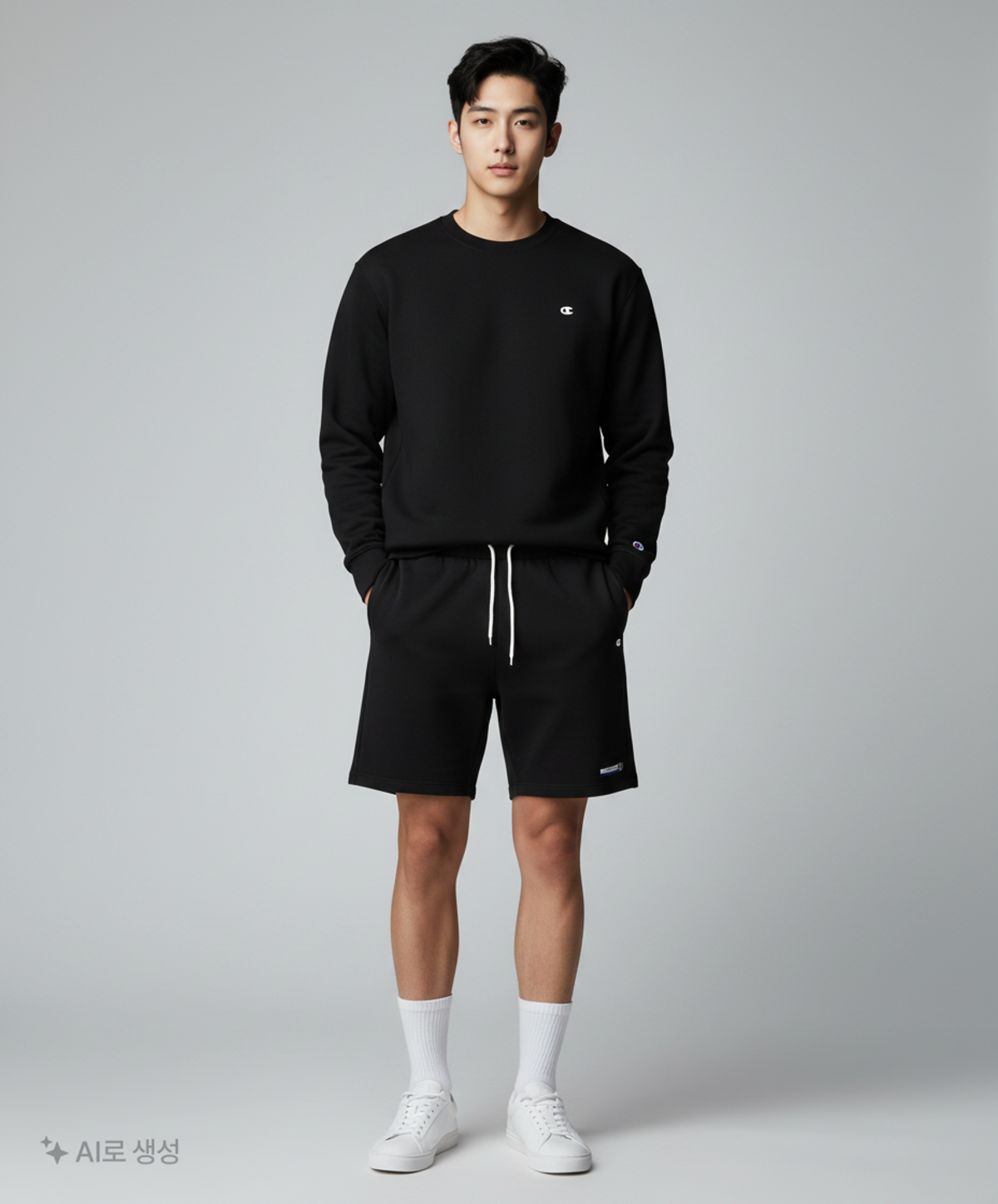 챔피온(CHAMPION) 헤리티지 클래식 프렌치테리 스웨트 숏팬츠 Black L