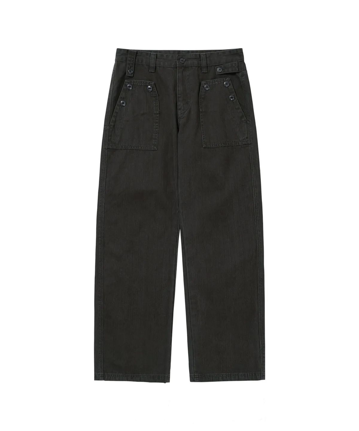 웰빙익스프레스(WELLBEING EXPRESS) Button Detail Pants Charcoal
