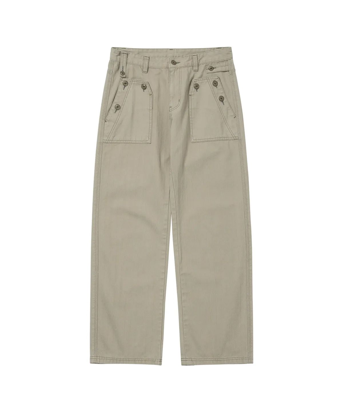 웰빙익스프레스(WELLBEING EXPRESS) Button Detail Pants Beige