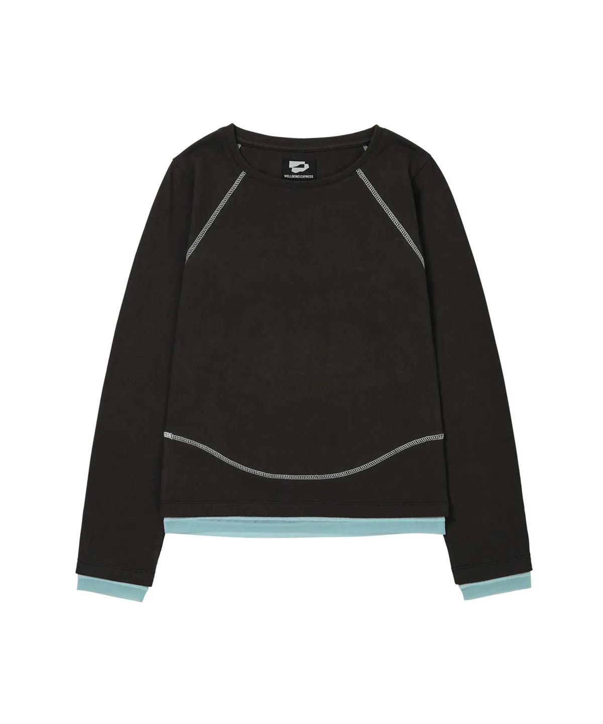 웰빙익스프레스(WELLBEING EXPRESS) Layered Edge Top Charcoal