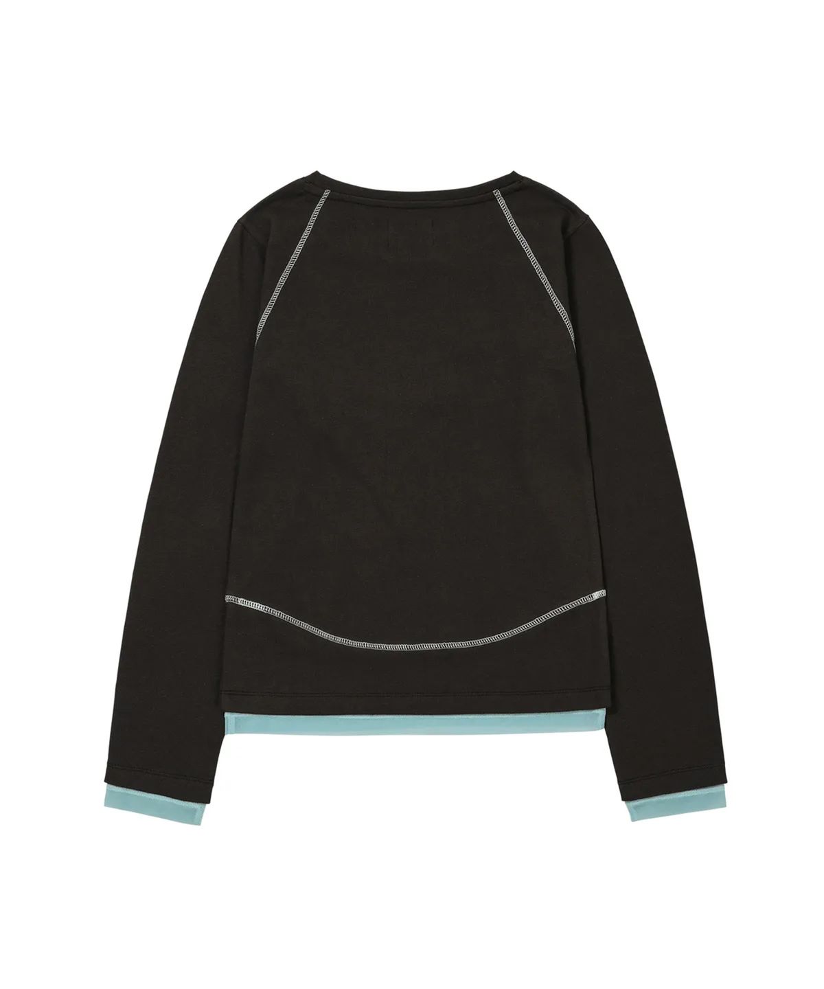 웰빙익스프레스(WELLBEING EXPRESS) Layered Edge Top Charcoal