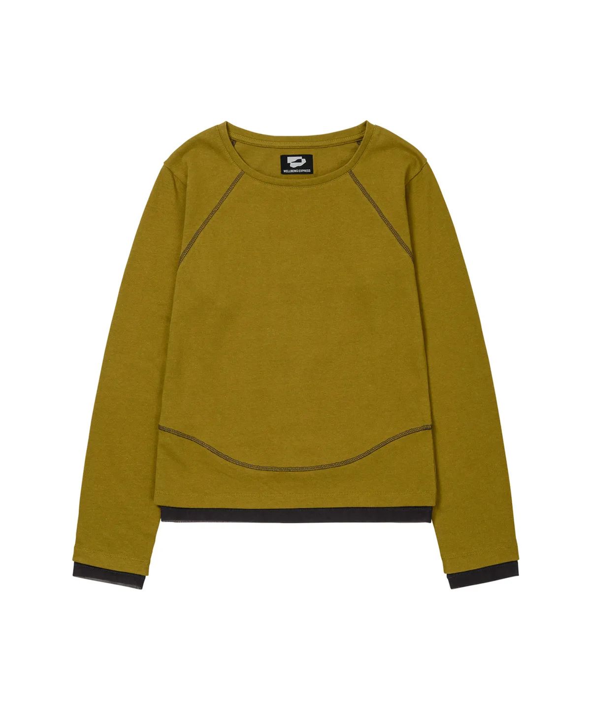 웰빙익스프레스(WELLBEING EXPRESS) Layered Edge Top Mustard