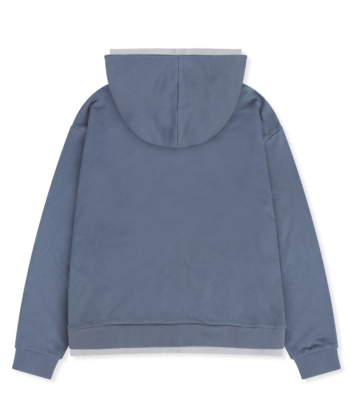 엑스톤즈(XTONZ) XTT169 핑거홀 와플 레이어드 크롭 후드 집업 (NAVY)