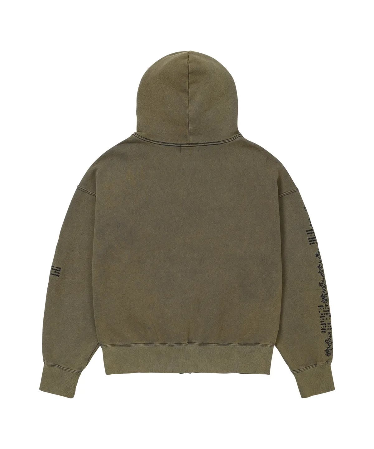 웰빙익스프레스(WELLBEING EXPRESS) Message Hoodie Zip Up Ash Khaki