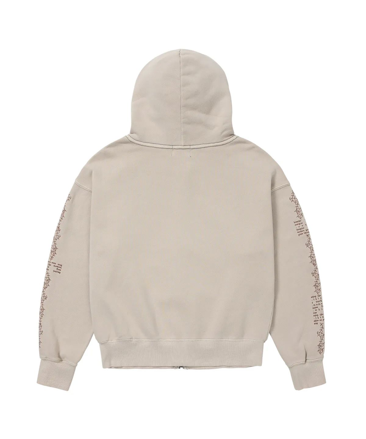웰빙익스프레스(WELLBEING EXPRESS) Message Hoodie Zip Up Ash Beige