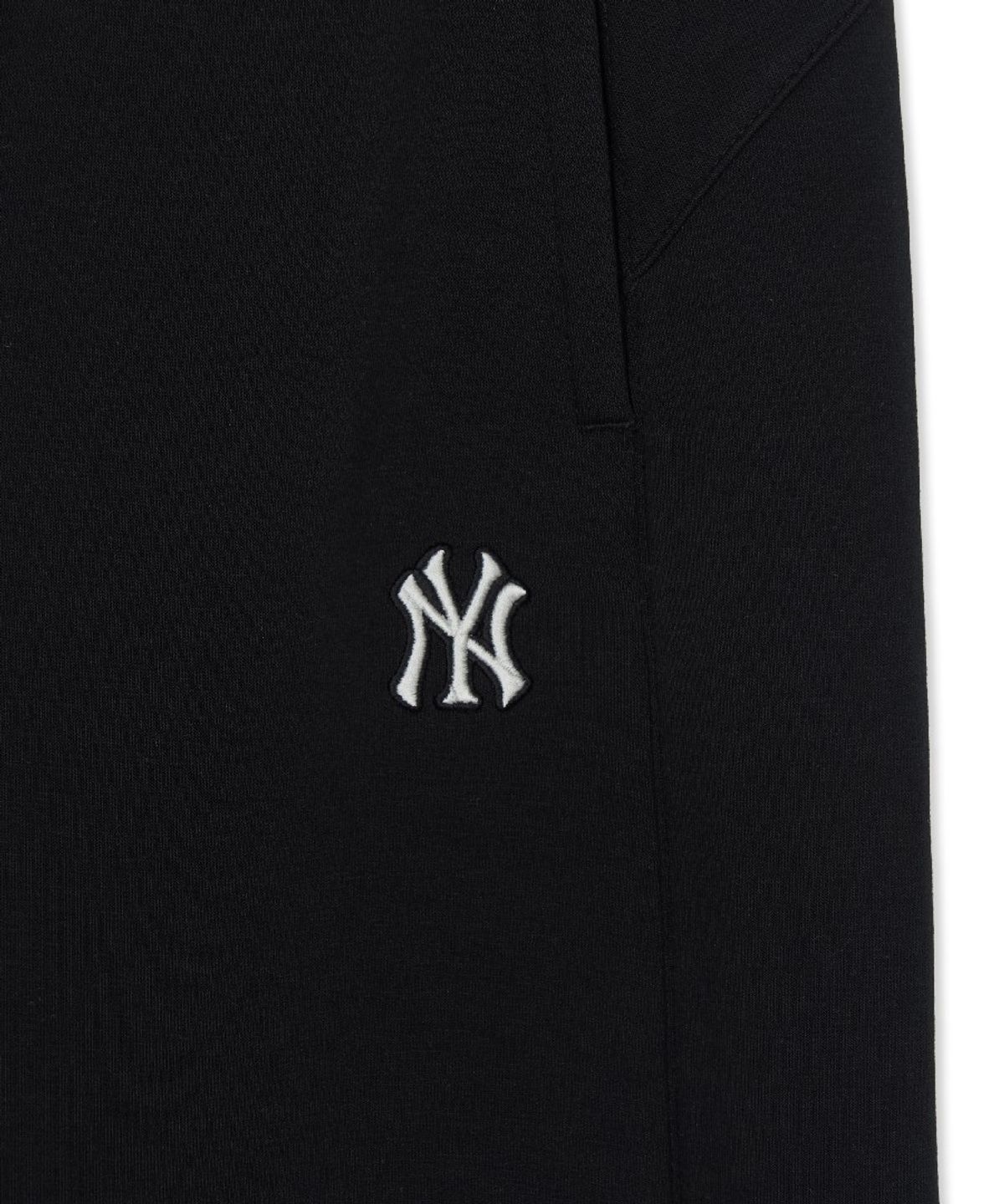 엠엘비(MLB) 여성 베이직 스몰로고 드로우스트링 커브와이드 팬츠 NY (Black)